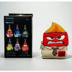 Loungefly Pixar Inside Out 2 Anger Mini Backpack Keychain Bag Charm NWT